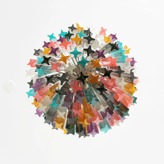Aurora Lustre Murano Verre Coloré Prisme