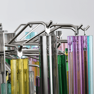 Aurora Lustre Murano Verre Coloré Prisme