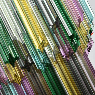Aurora Lustre Murano Verre Coloré Prisme