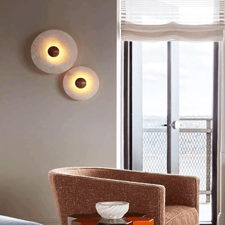 Selene Plafonnier Minimaliste en Albâtre-Luire