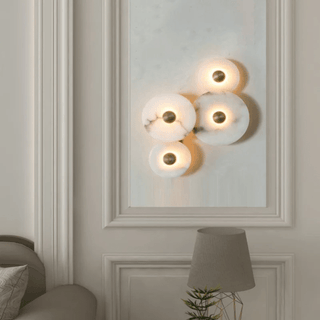 Selene Plafonnier Minimaliste en Albâtre-Luire