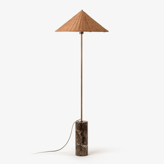 Zenith Bohemian Marble Floor Lamp-Neutral Decor