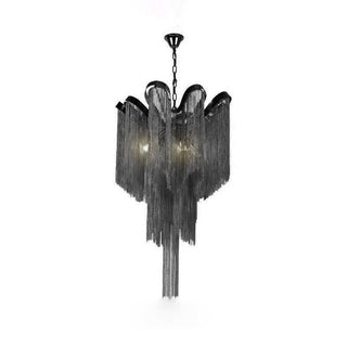 Lustra Suspension Lampe Chaîne en Nickel Coulant