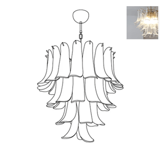 Aurora Lustre Pétales en Verre de Murano Vintage-Luire