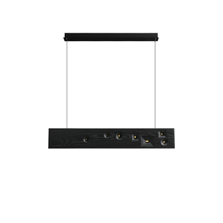Lustra Suspension Bois Pierre Précieuse Linéaire LED
