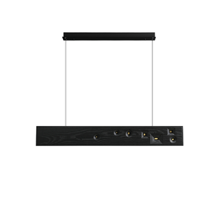 Lustra Suspension Bois Pierre Précieuse Linéaire LED