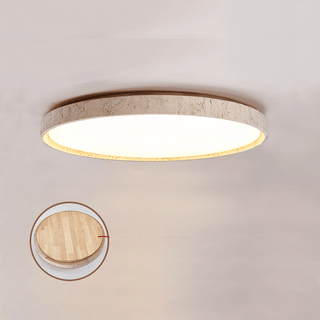 Kathy Lumière de Plafond Ronde en Travertin-Luire