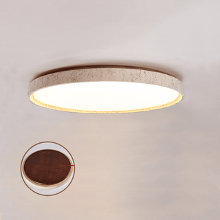 Kathy Lumière de Plafond Ronde en Travertin-Luire