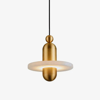 Orion Suspension Laiton Brossé Alabastre
