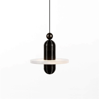 Orion Suspension Laiton Brossé Alabastre