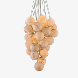 Grapha Lustre à Globes en Albâtre Cluster