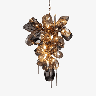 Aurora Lustre Moderne en Verre et Cristal