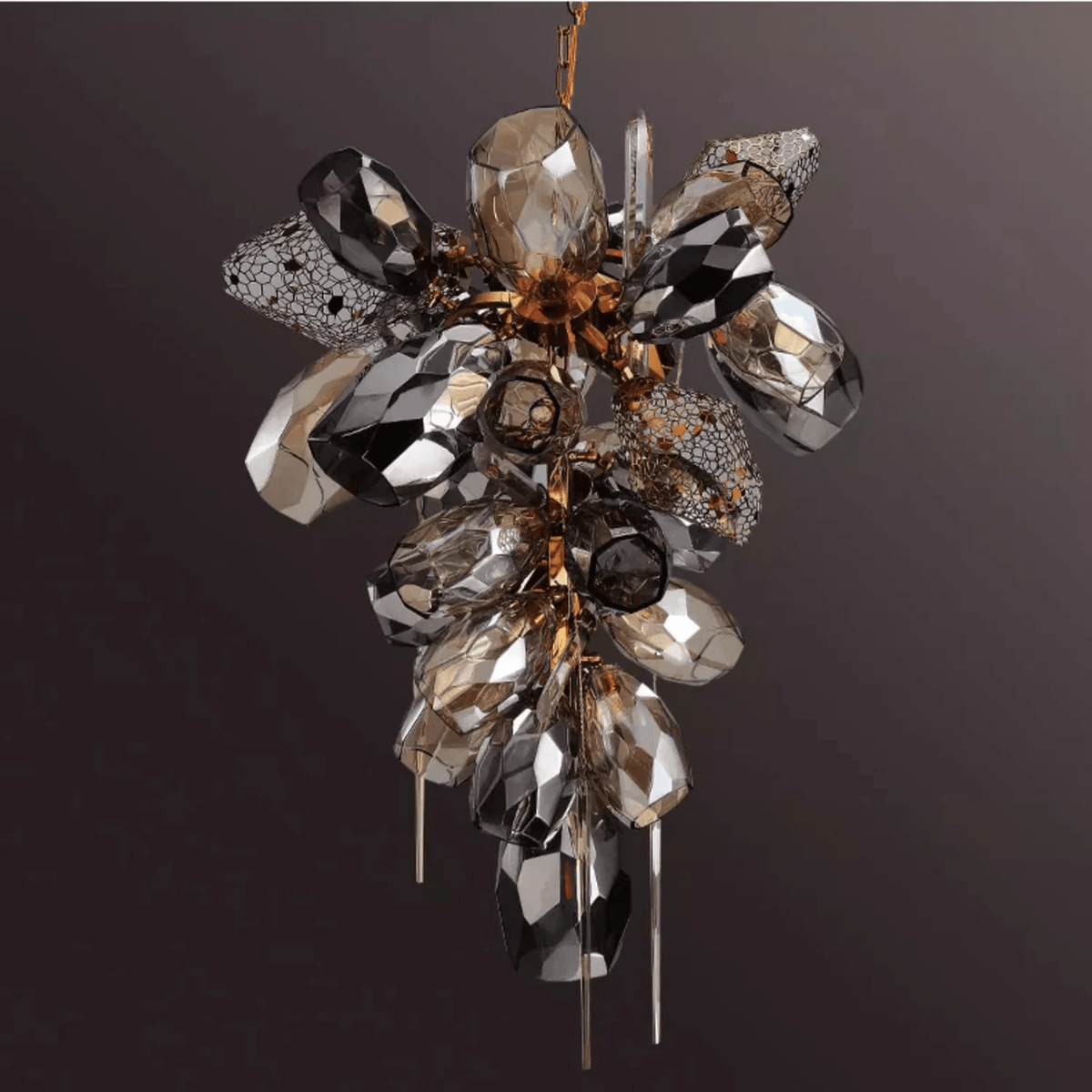 Jovivia Lustre Moderne en Verre et Cristal