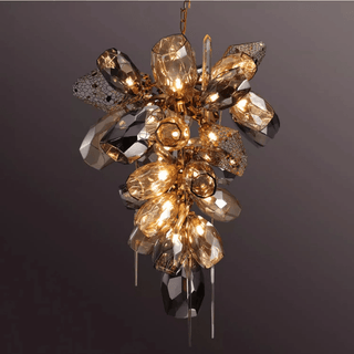 Aurora Lustre Moderne en Verre et Cristal