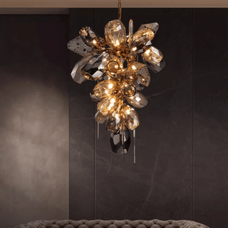Aurora Lustre Moderne en Verre et Cristal