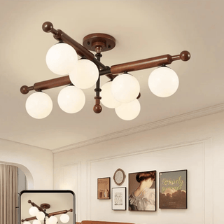 Rusticana Poutre Bois Plafonnier Lumière