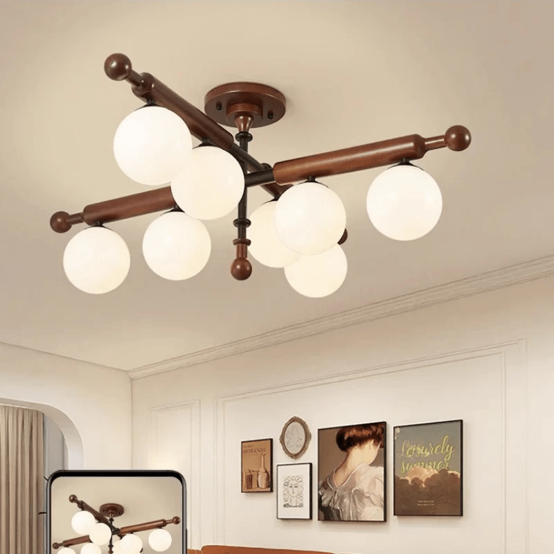 Rusticana Poutre Bois Plafonnier Lumière
