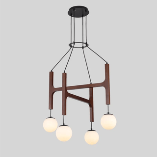 Xylocube Géométrique Bois Globe Suspension Lumière