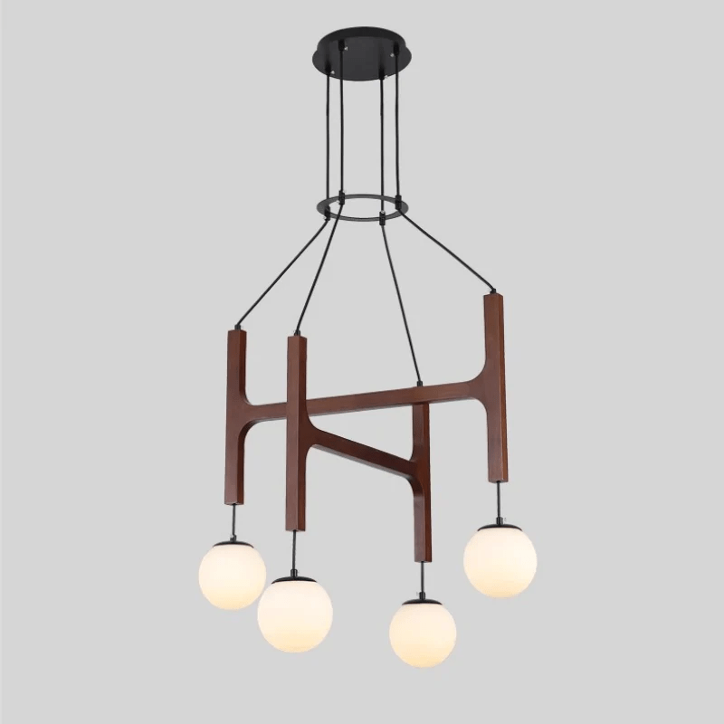 Xylocube Géométrique Bois Globe Suspension Lumière