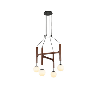 Xylocube Géométrique Bois Globe Suspension Lumière