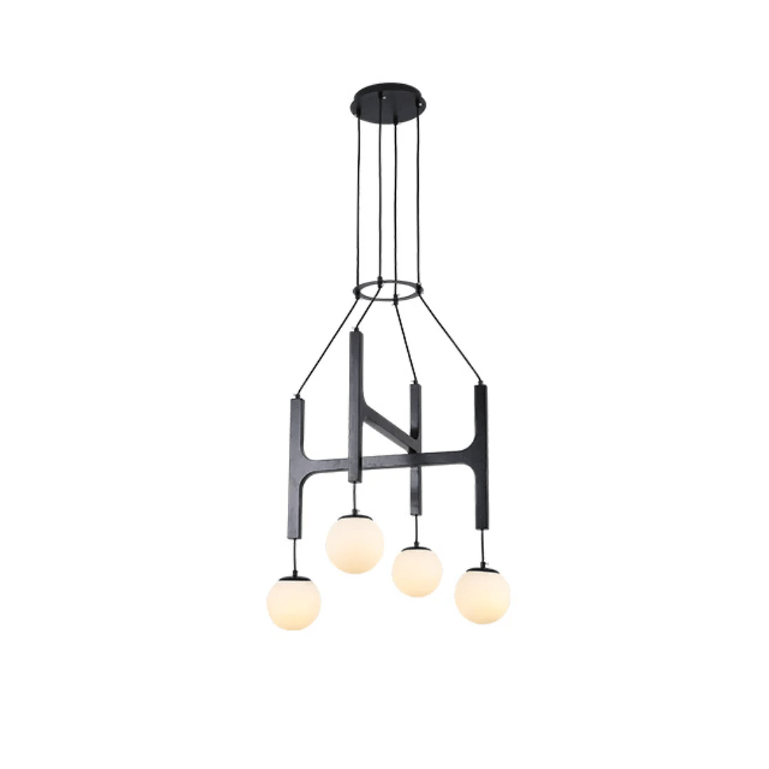 Xylocube Géométrique Bois Globe Suspension Lumière
