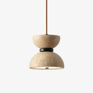 Tersus Suspension Hourglass en Travertin
