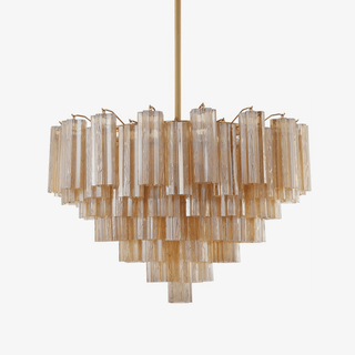 Lustra Lustre en Tube de Verre Superposé Ambre