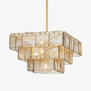 Aurora Lustre Élégant en Verre Moderne