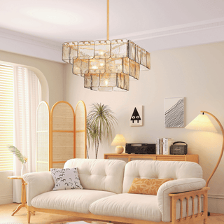 Aurora Lustre Élégant en Verre Moderne