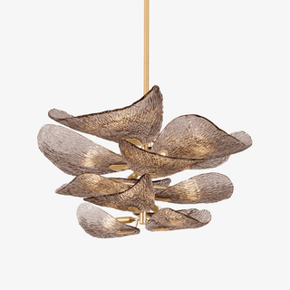 Aurora Lustre en Verre Pétale Superposé Bronze
