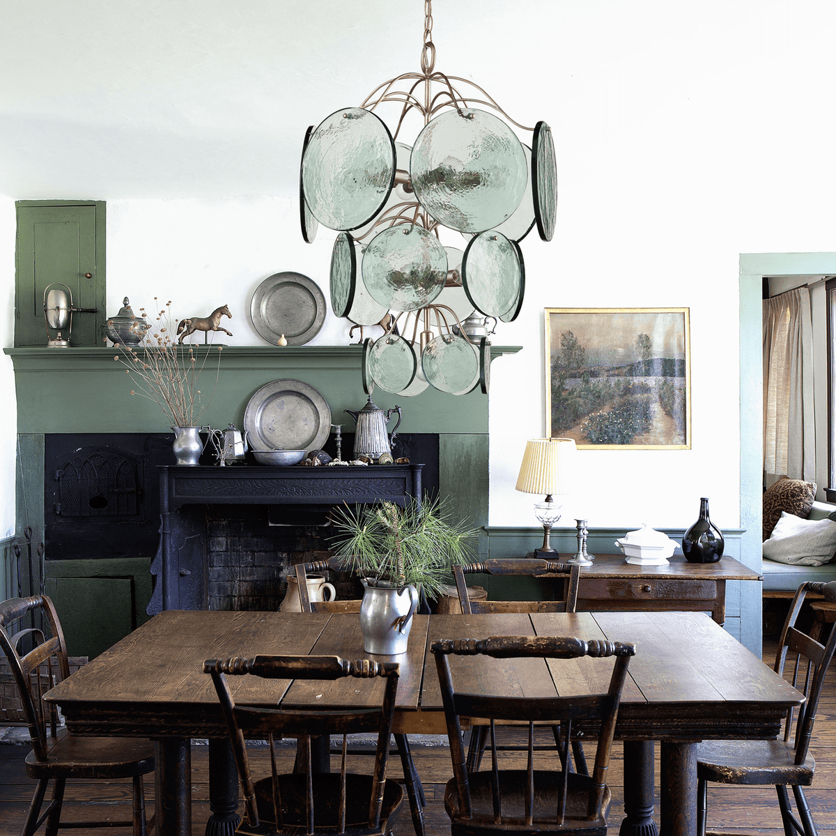 Orleva Lustre en Verre Disc Moderne