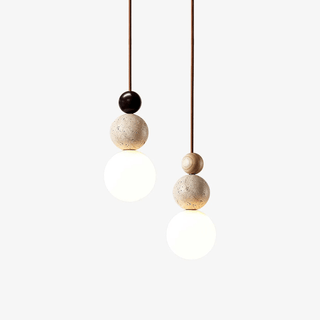Ullaeia Sphère-Grappe Travertin Pendentif Lumière-Luire