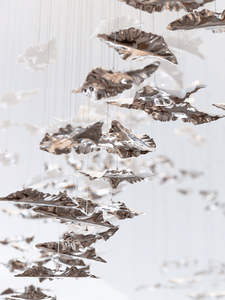 Leaf Twisted Sculptural Customize Chandelier-Neutral Decor