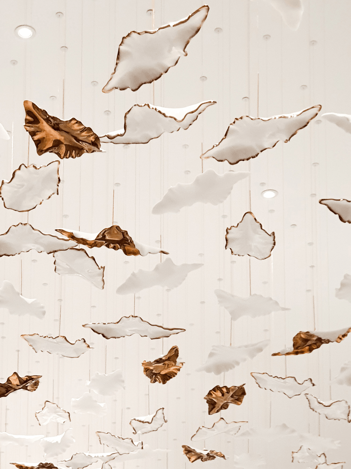 Leaf Twisted Sculptural Customize Chandelier-Neutral Decor