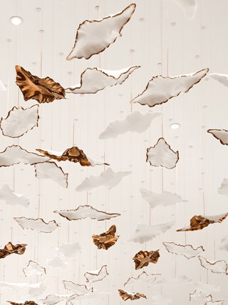 Leaf Twisted Sculptural Customize Chandelier-Neutral Decor