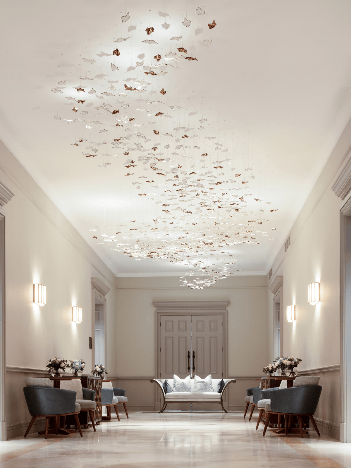 Leaf Twisted Sculptural Customize Chandelier-Neutral Decor