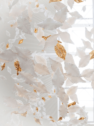 Leaf Twisted Sculptural Customize Chandelier-Neutral Decor