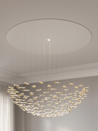Leaf Twisted Sculptural Customize Chandelier-Neutral Decor