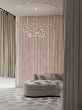 Leaf Twisted Sculptural Customize Chandelier-Neutral Decor