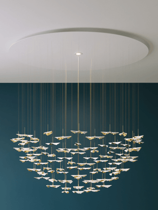 Leaf Twisted Sculptural Customize Chandelier-Neutral Decor