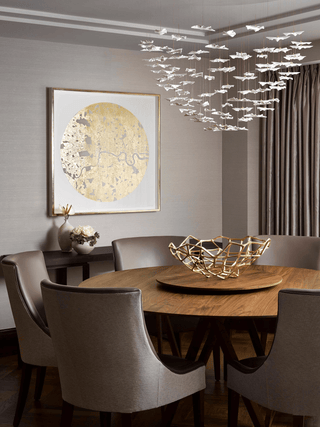 Leaf Twisted Sculptural Customize Chandelier-Neutral Decor