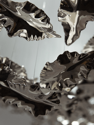 Leaf Twisted Sculptural Customize Chandelier-Neutral Decor