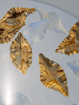 Leaf Twisted Sculptural Customize Chandelier-Neutral Decor