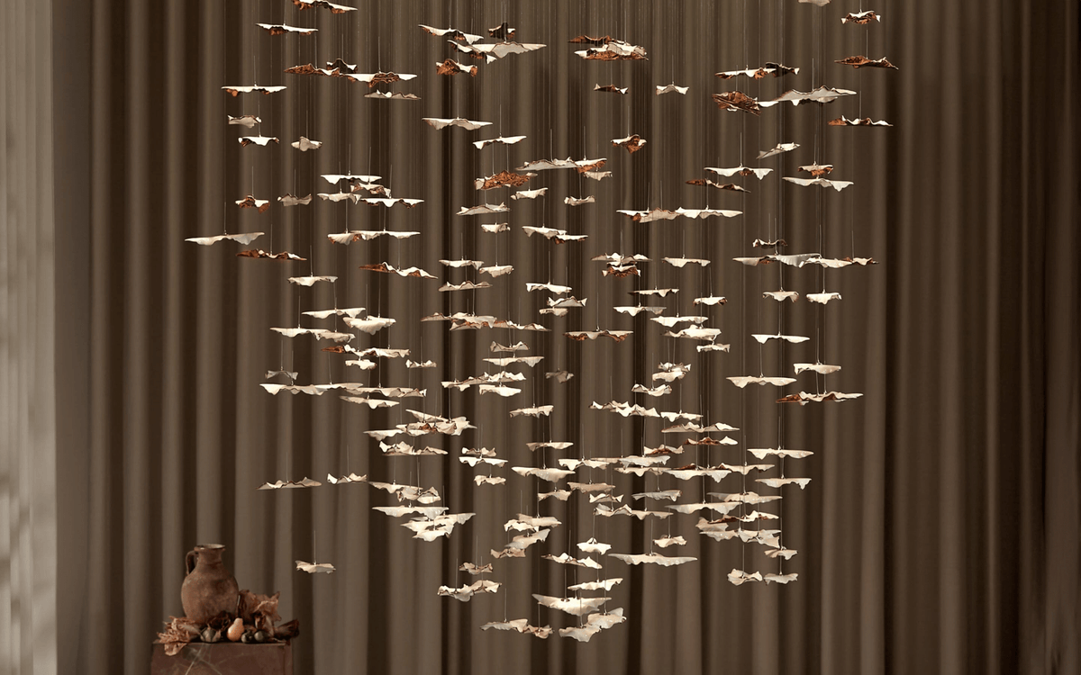 Leaf Twisted Sculptural Customize Chandelier-Neutral Decor
