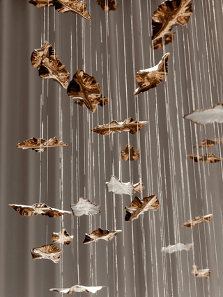 Leaf Twisted Sculptural Customize Chandelier-Neutral Decor