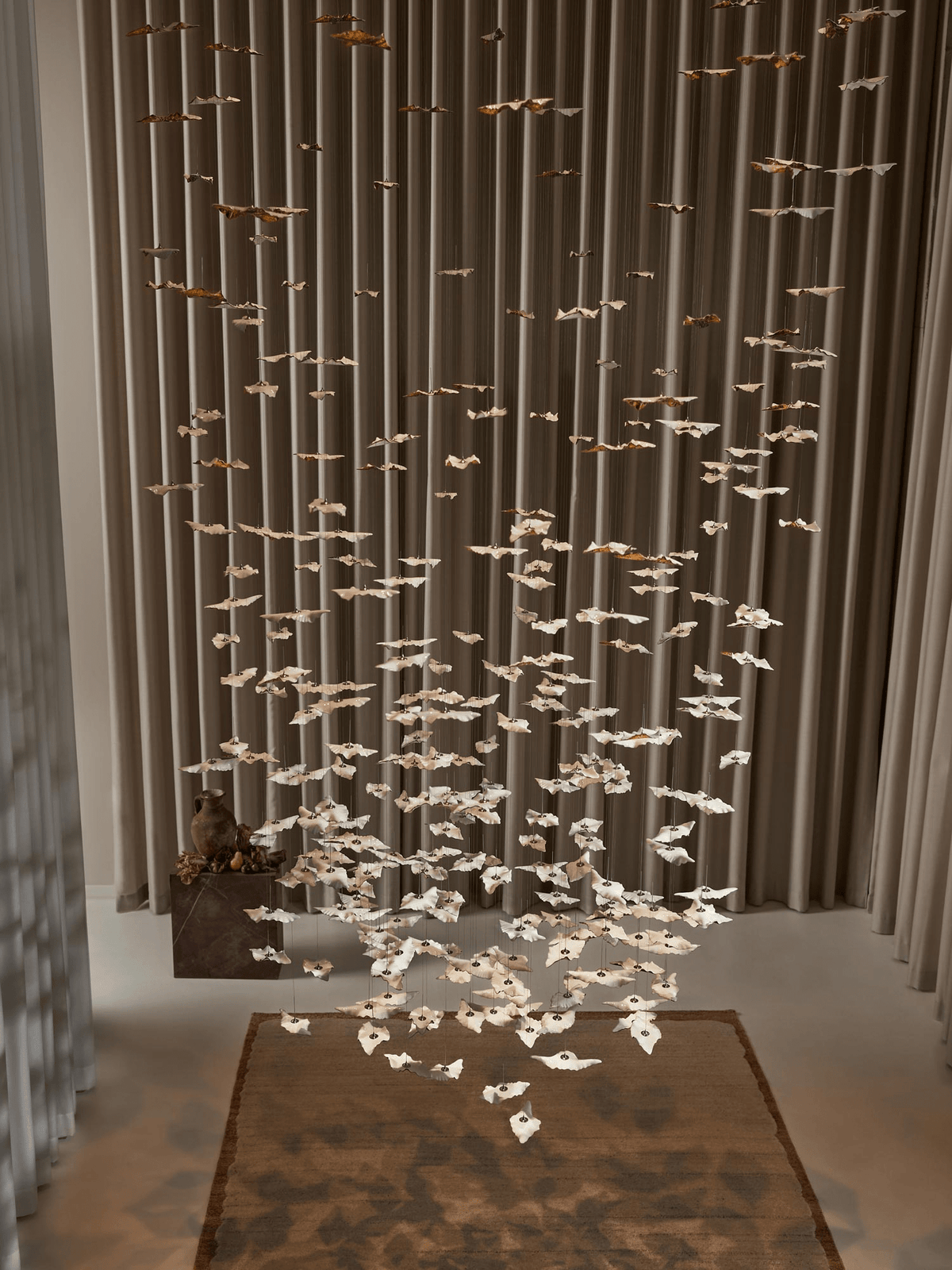 Leaf Twisted Sculptural Customize Chandelier-Neutral Decor