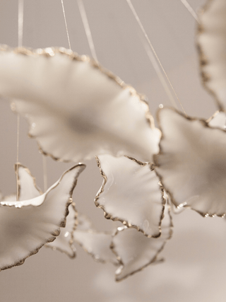 Leaf Twisted Sculptural Customize Chandelier-Neutral Decor