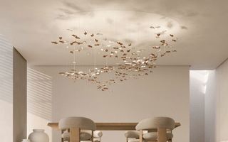 Leaf Twisted Sculptural Customize Chandelier-Neutral Decor