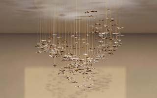 Leaf Twisted Sculptural Customize Chandelier-Neutral Decor