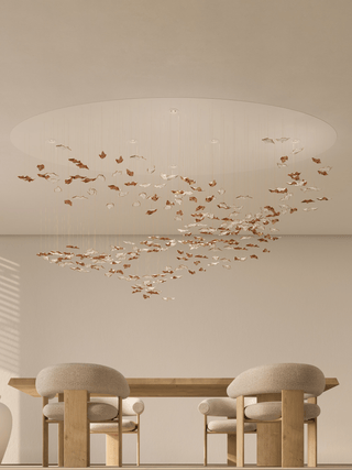 Leaf Twisted Sculptural Customize Chandelier-Neutral Decor